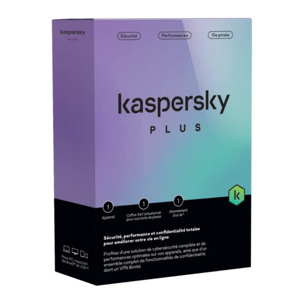 Antivirus KASPERSKY Plus 3 Postes Equivalent Total 1an